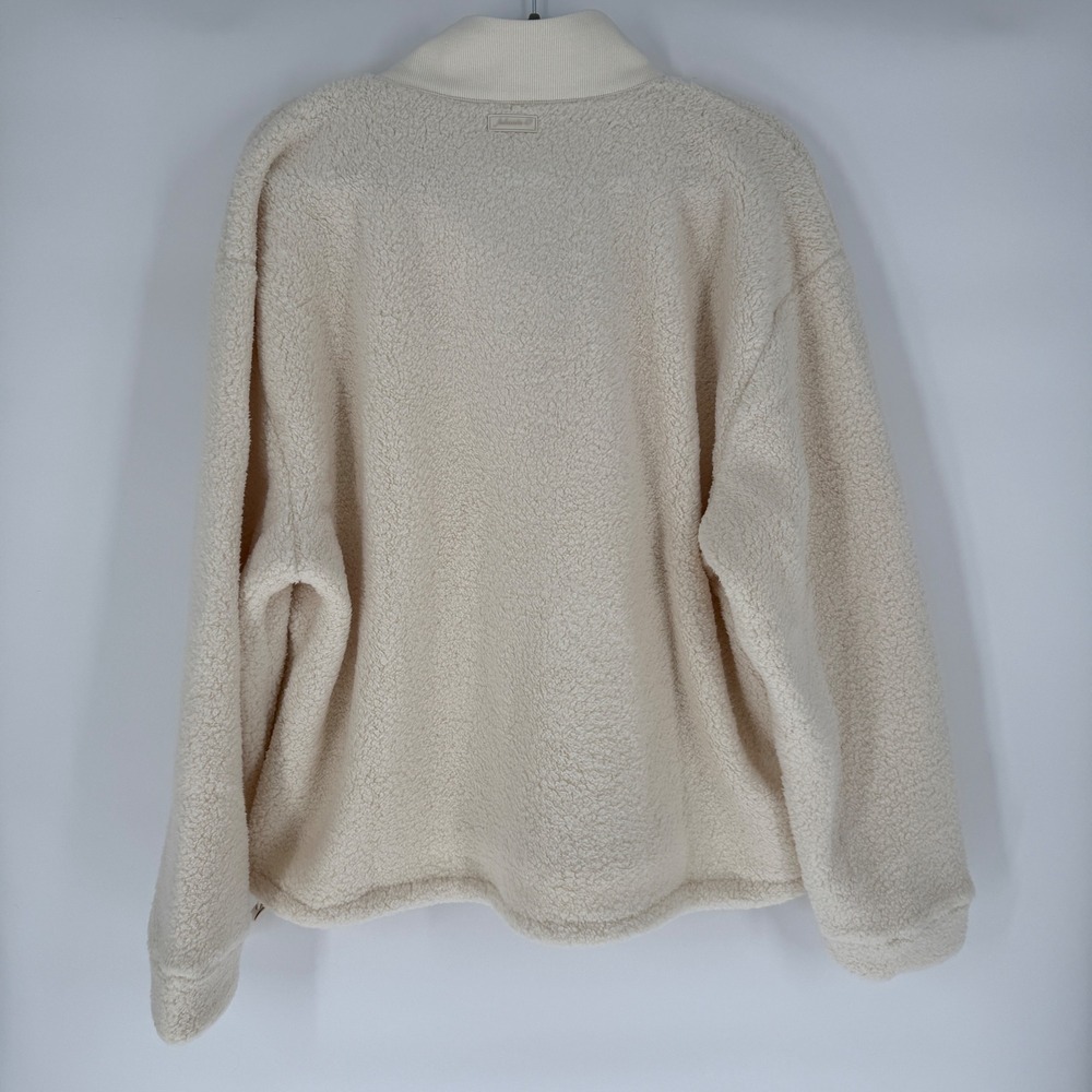 Johnnie-O Olympia Sherpa Fleece Pullover Cream Snap Neck Women‎ XL New $158 Msrp - Picture 9 of 10